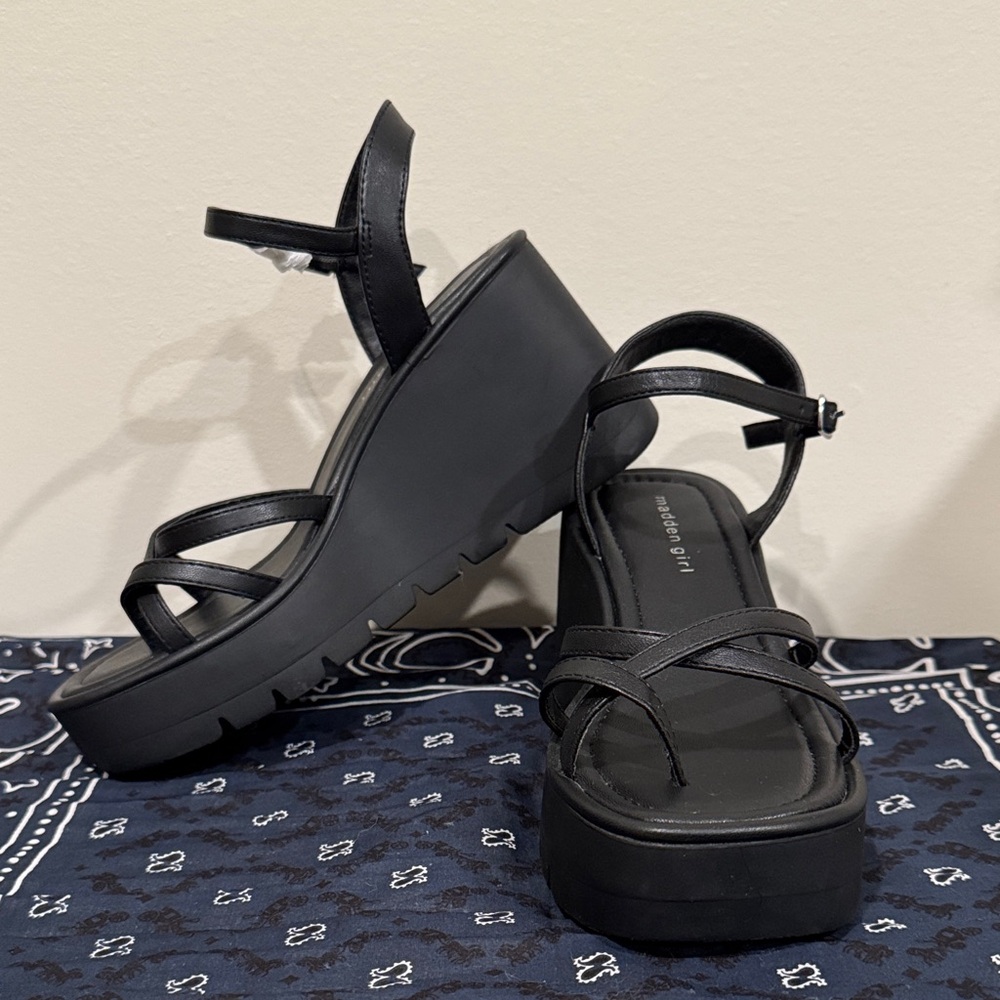 Madden Girl Black Platform Sandals